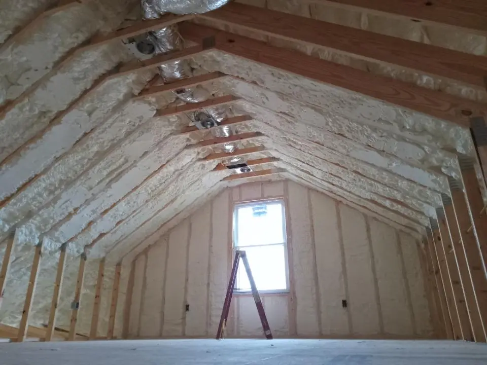 Spray foam roofing application for Crawl Space Insulation project in Ashburn